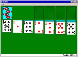 Screenshot: Solitär unter Microsoft Windows