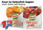 Knorr Iss farbenfroh Suppen, versch. Sorten, jede Packung 1,19