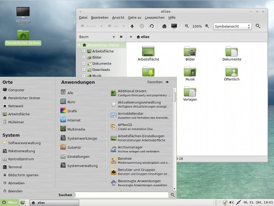 Screenshot des MATE-Desktops
