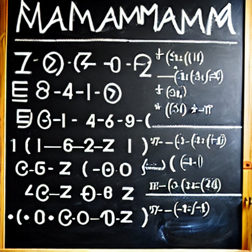 Von einem angelernten neuronalen Netzwerk (Stable Diffusion) generiertes Bild einer Tafel mit absurden Schriftzügen